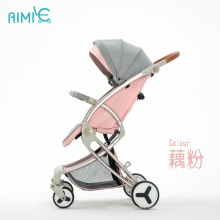 AIMILE latest unique design quality luxury light pink high view foldable kids stroller travel system for 0-36 months babies